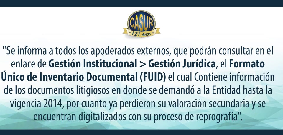 Formato único de inventario documental