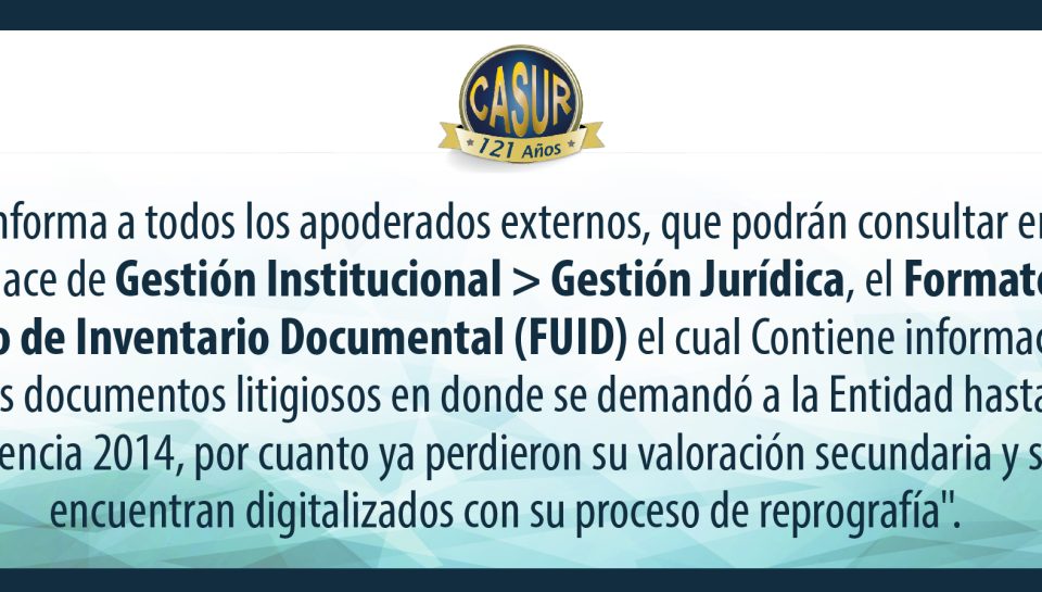 Formato único de inventario documental