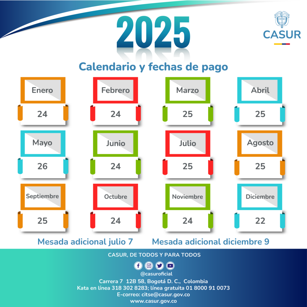 Calendario de pagos 2025